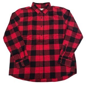 GAP Button-Up Long Sleeve Plaid Size XL Red & Black Shirt (Retail $50)